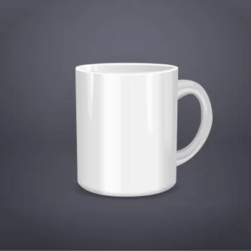 Realistic white cup. Vector illustration Stock Illustration