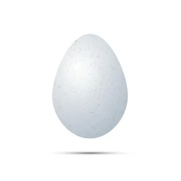 Realistic white egg with shadow Stock Illustration