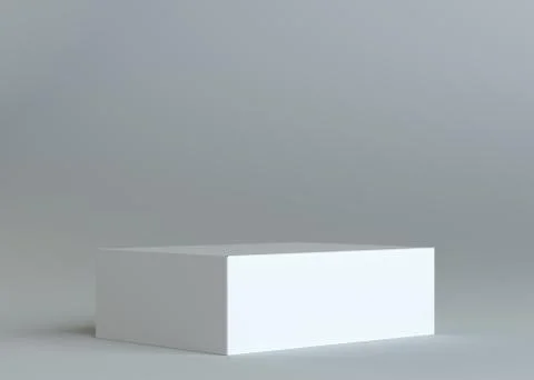 A realistic white empty packaging cardboard box Illustrazione stock