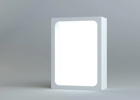 A realistic white empty packaging cardboard box Stock Illustration