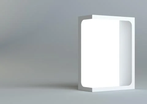 A realistic white empty packaging cardboard box Stock Illustration