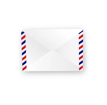 Realistic white envelope in different positions. Folded and unfolded envelope Illustrazione stock