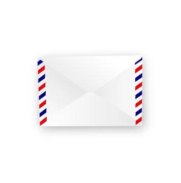 Realistic white envelope in different positions. Folded and unfolded envelope Illustrazione stock