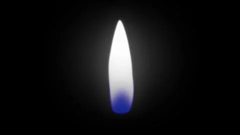 Realistic White Fire Animation on Dark Background Stock Footage 316017151