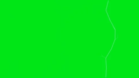 Realistic White Lightning Strike Effects on Green Screen Stock-Footage 336961320