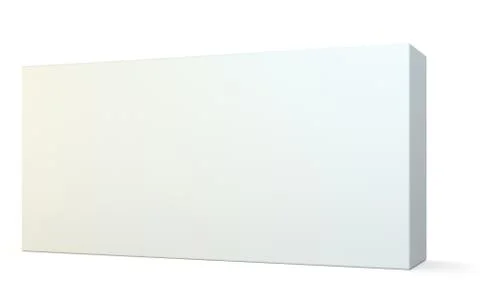 Realistic White Package Box. For Software, electronic device and other products Illustrazione stock
