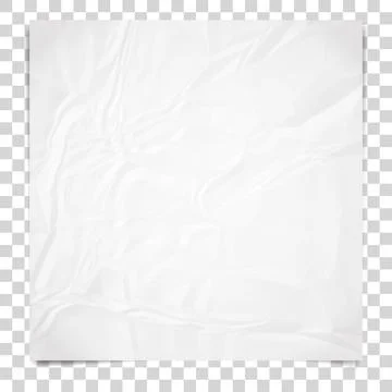 Realistic white sheet of crumpled paper. Wrinkled paper texture Stock Illustration
