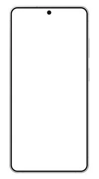 Realistic white smartphone empty screen frame overlay mockup. Mobile phone 스톡 일러스트