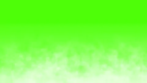 Realistic White Smoke Clouds Floating on Green Screen Background Overlay Stock Footage 332124571