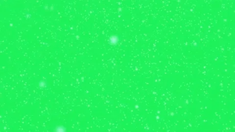 Realistic White Snow falling on green background Stock Footage 142775154