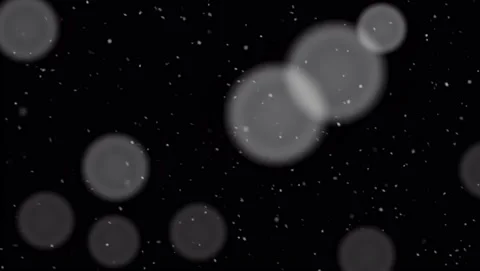 Realistic white snow Falling with orange light bokeh Stock Footage 145518786