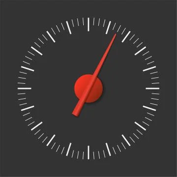Realistic white speedometer isolated Stock Illustration