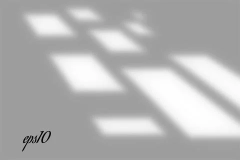 Realistic window shadow. Multiply Overlay effect. Long Stock Illustration