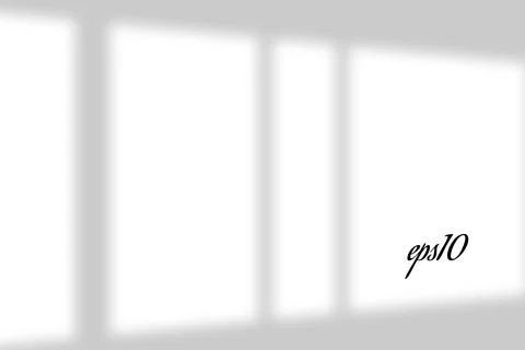 Realistic window shadow. Multiply Overlay effect. Long Stock-Illustration