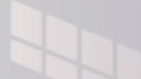 Realistic window shadow overlay effect on light grey wall background Stock Footage 337465370