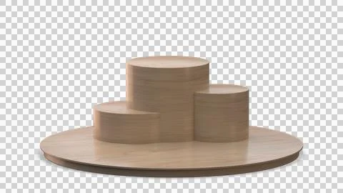 Realistic Wooden Set Illustration