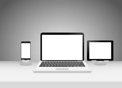 Realistic workplace Illustrazione stock