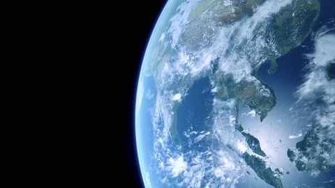 Realistic world globe locator highlighting India 4K  Vidéo 83536755