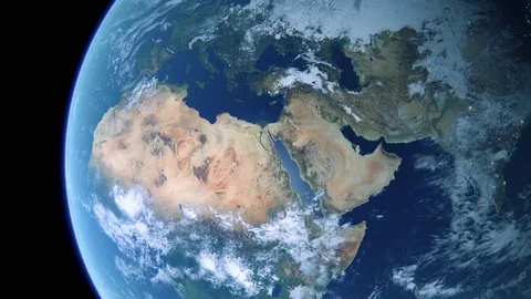 Realistic world globe locator highlighting Egypt 4K Vidéo 84051141