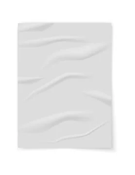 Realistic wrinkled paper texture with subtle folds and creases, perfect for Stock Illustration