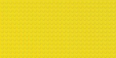Realistic yellow plastik constructor seamless pattern background. Vector texture Illustrazione stock