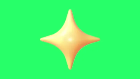 Realistic yellow star shape on black background. Stock Footage 203865490