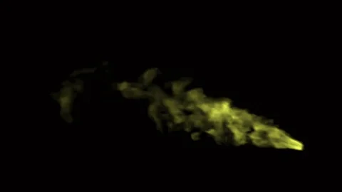 Realitic yellow smoke. Stock Footage 156224738