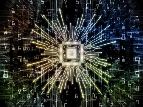 Reality of Computer CPU Stockillustratie