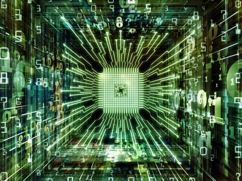 Reality of Computer CPU Stock Illustration