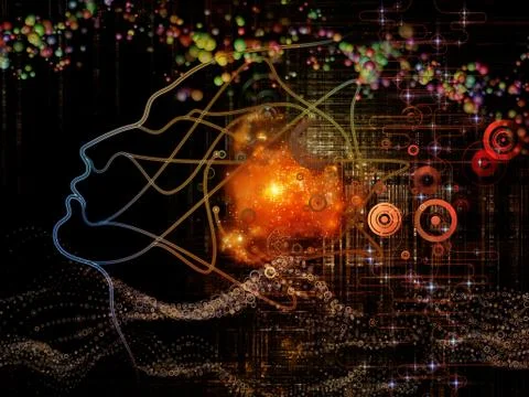 Reality of Machine Consciousness Stock Illustration