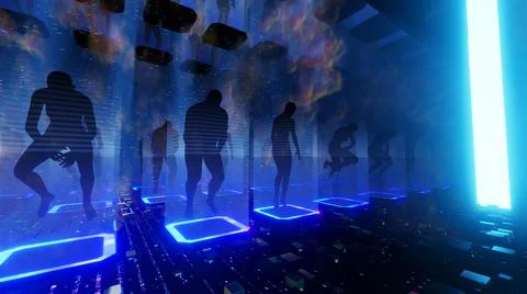 Reality In Metaverse Item Boxes Illustrazione stock