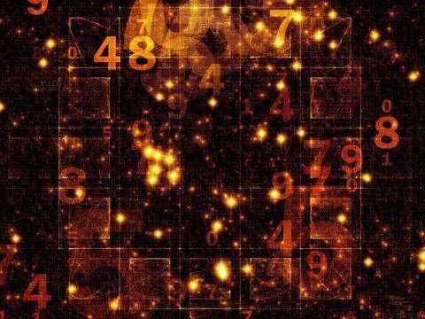 Reality of Numbers 스톡 일러스트