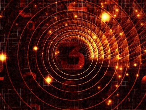 Reality of Numbers Stock Illustration