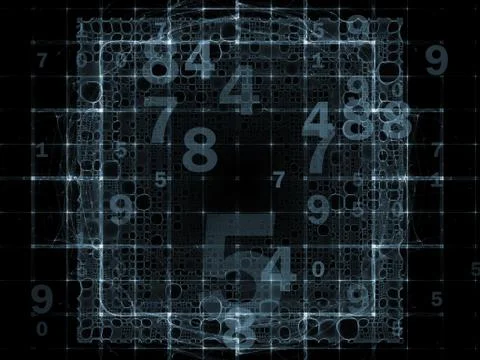 Reality of Numbers Stock Illustration