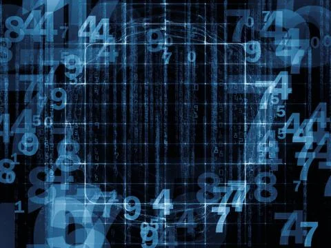 Reality of Numbers Stock Illustration