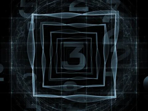 Reality of Numbers Stock Illustration