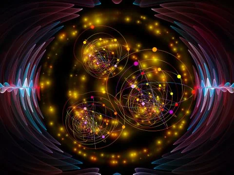 Reality of Radial Oscillation Stock Illustration