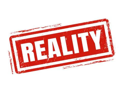 Reality red stamp style Illustrazione stock