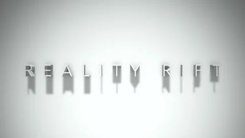 Reality rift 3D title animation with shadows on a white background Stock Footage 297905538
