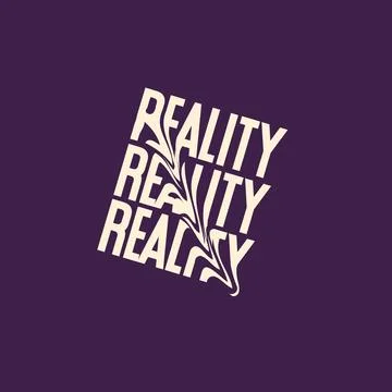 Reality typographic illustration Stock Illustration