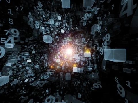 Reality of Virtual Space Stock Illustration