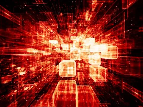 Reality of Virtual Space Stock Illustration