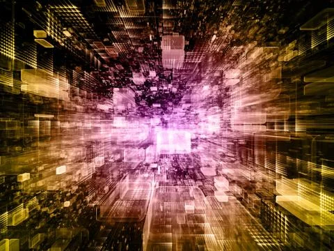 Reality of Virtual Space Illustrazione stock