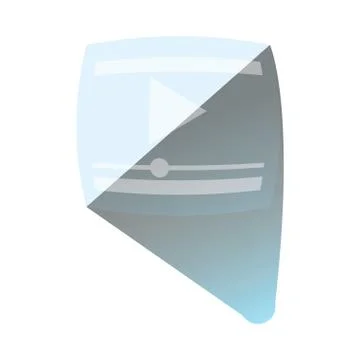 Reality virtual tech display interactive template Stock Illustration