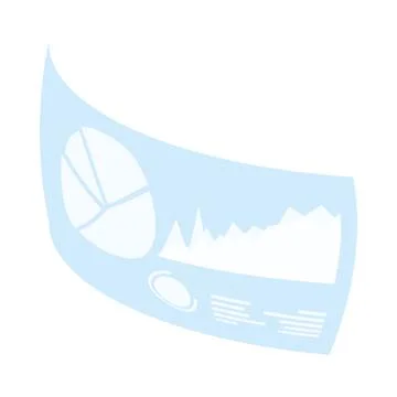 Reality virtual tech display interactive template Stock Illustration