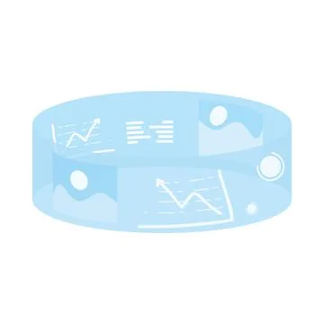 Reality virtual tech display interactive template Stock Illustration