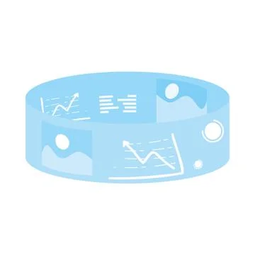 Reality virtual tech display interactive template Stock Illustration