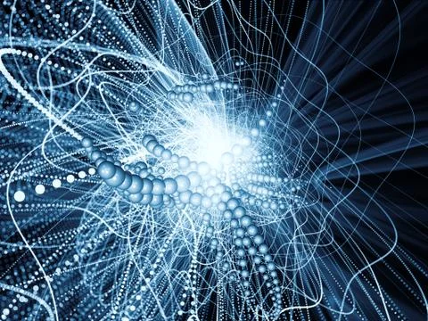 Reality of Wave Particle Stock Illustration