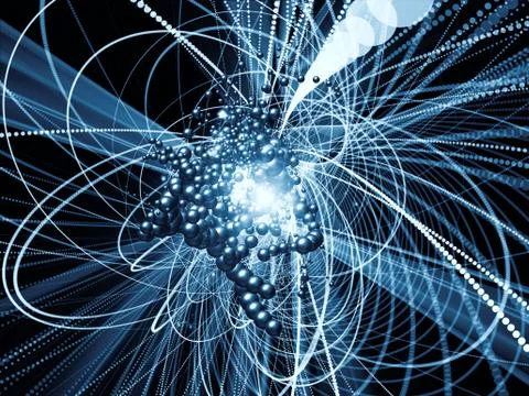 Reality of Wave Particle Stock Illustration