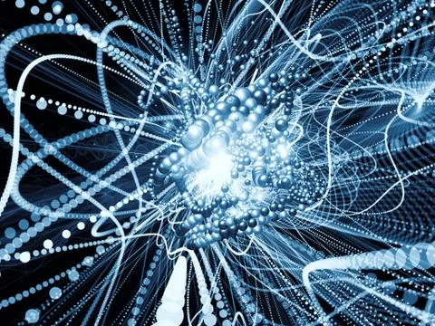 Reality of Wave Particle Stock Illustration
